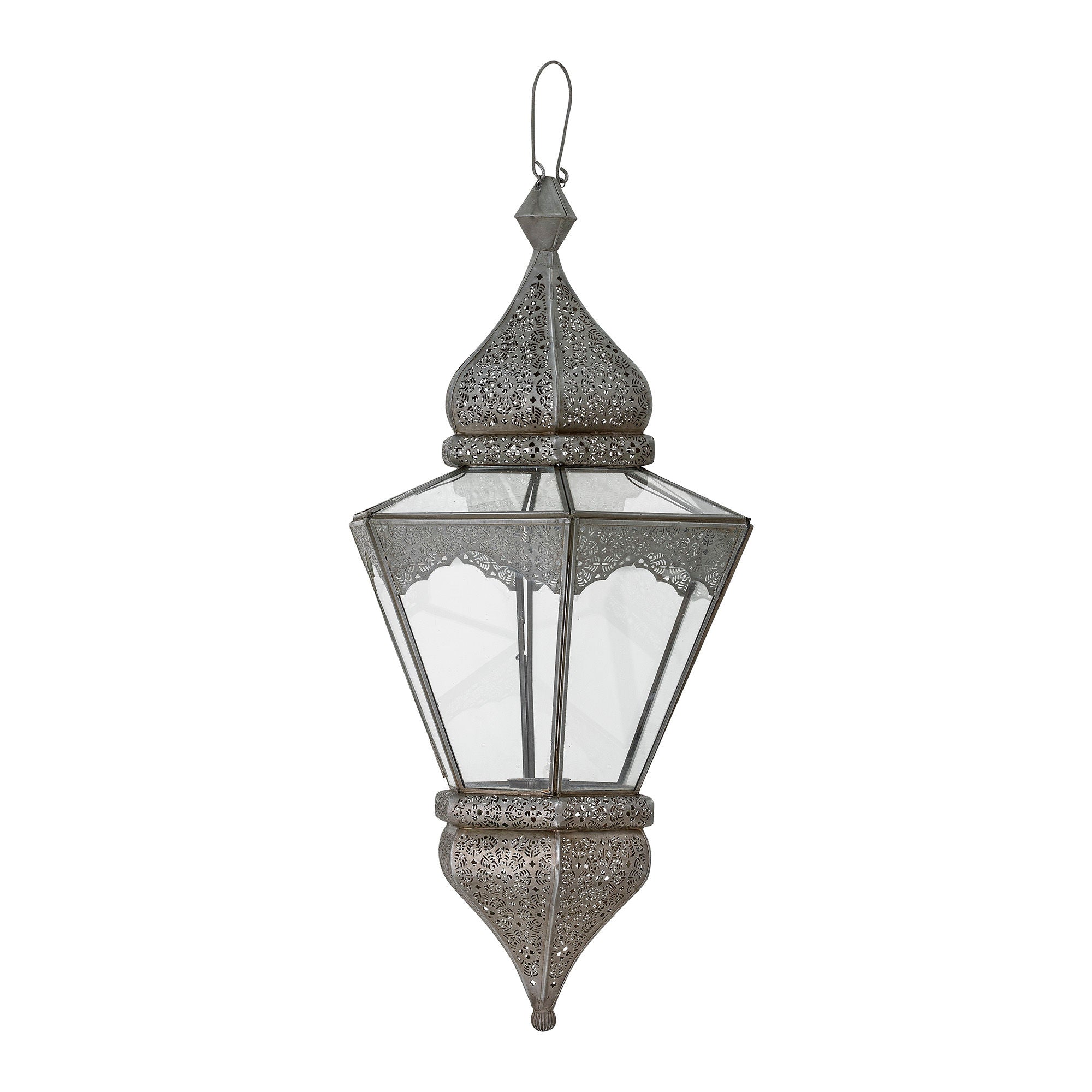 Bloomingville Isabell Lantern, gris, vidrio