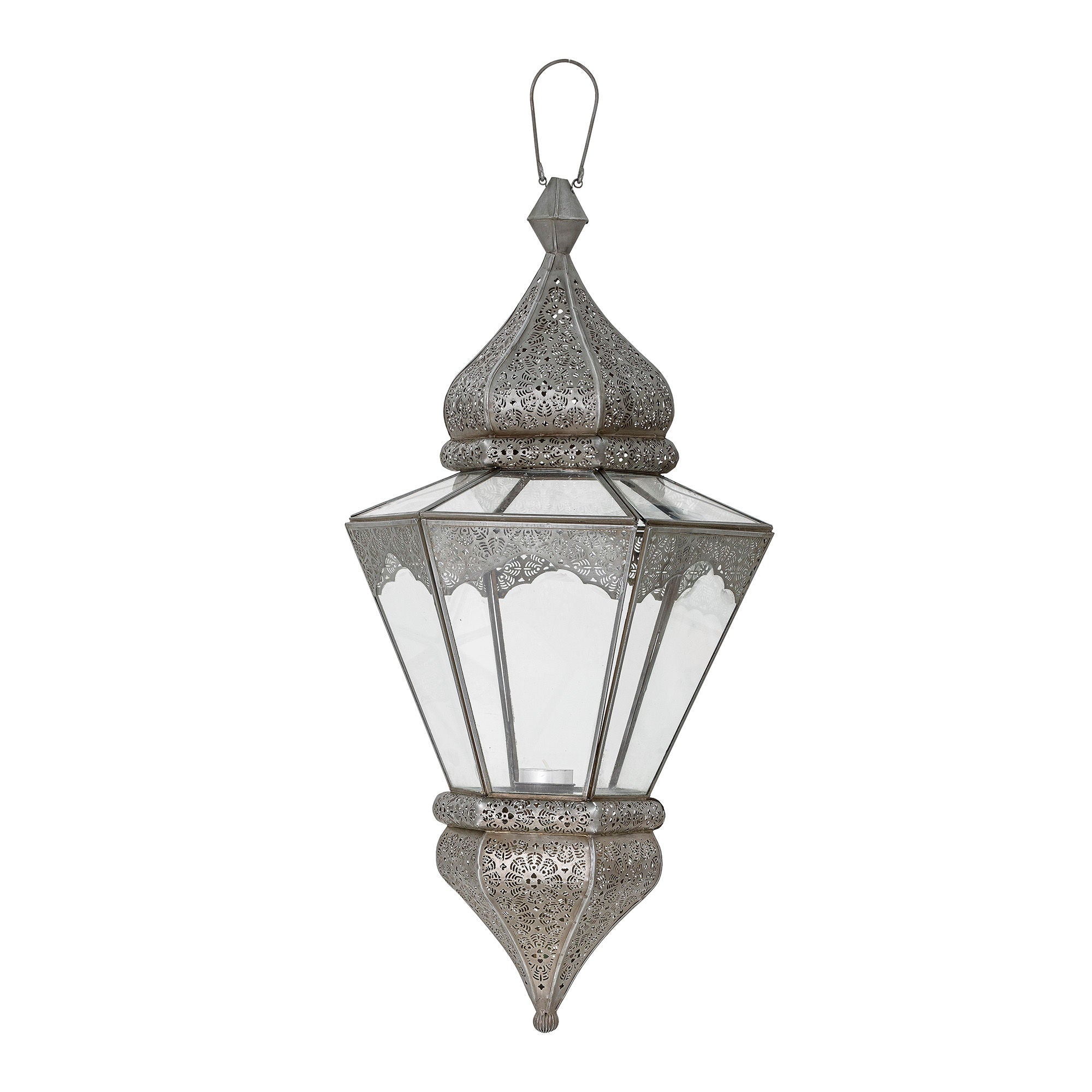 Bloomingville Isabell Lantern, gris, vidrio