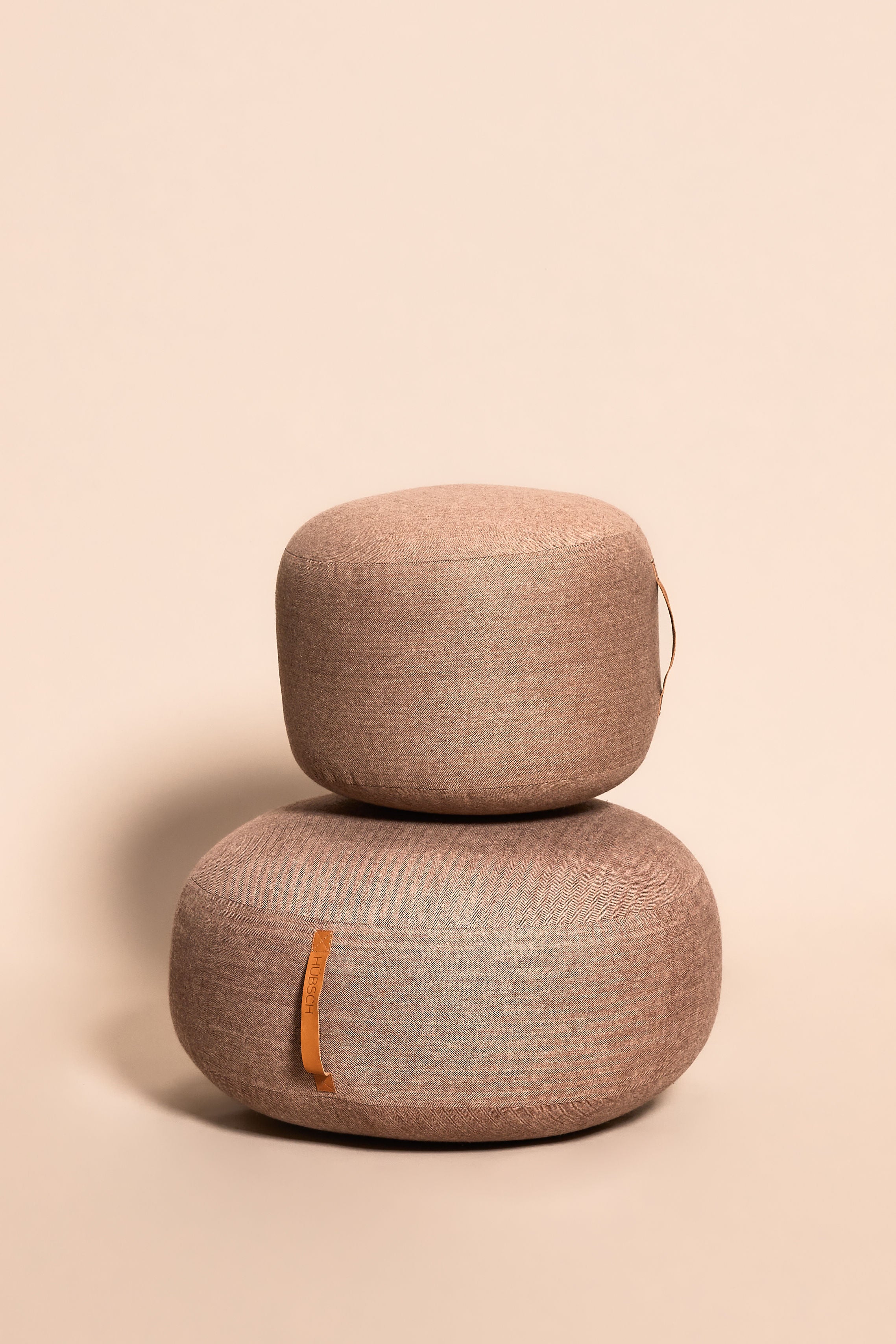 Hübsch Mochi Poef Ø70 Marrón