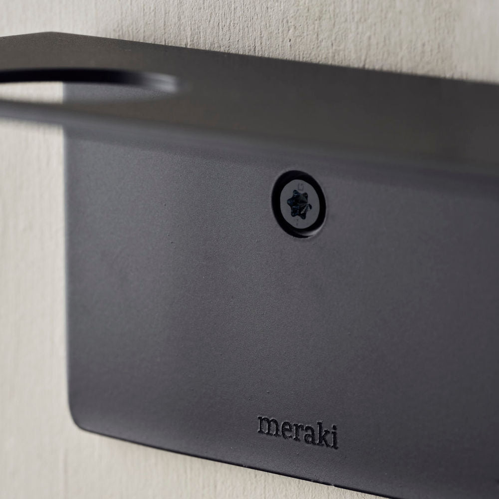 Meraki Porte-bouteille avec crochets, Noir brossé