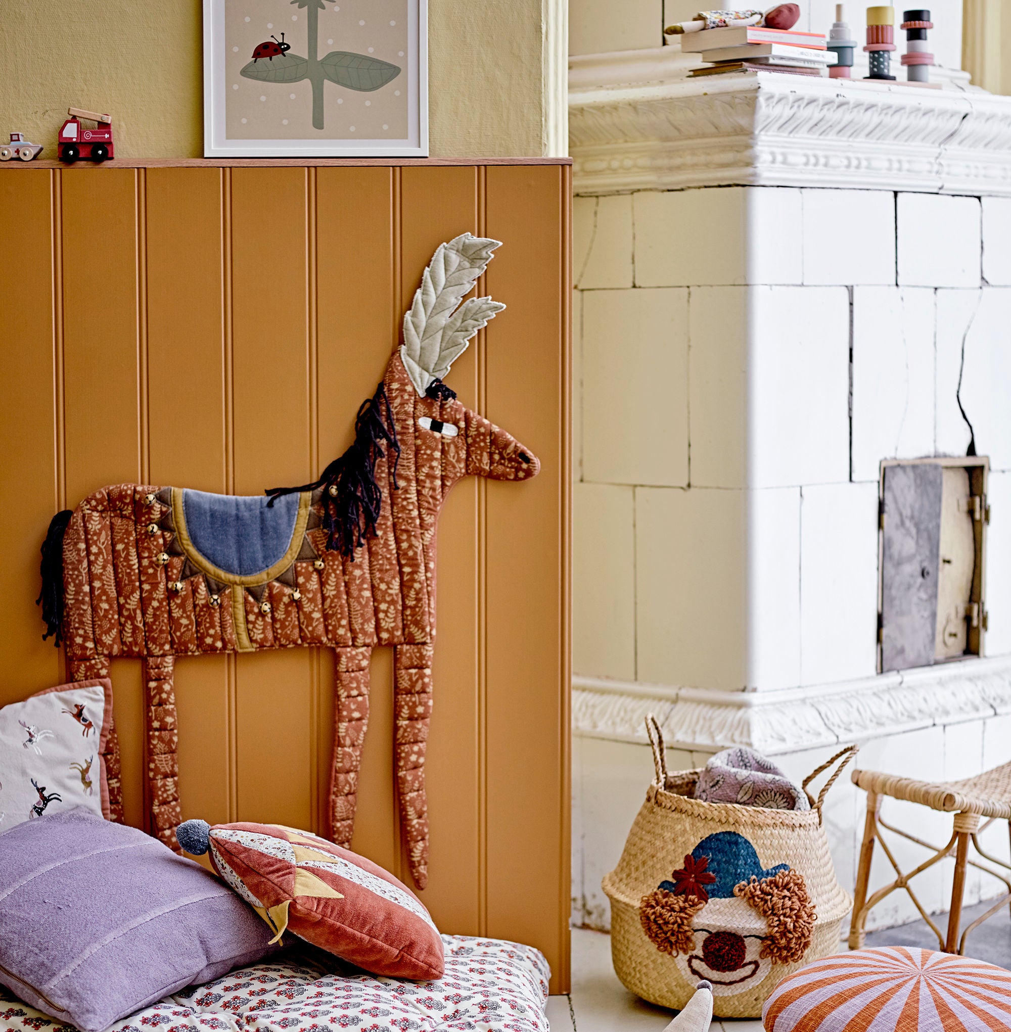 Bloomingville MINI Tillie Wanddecoratie, Bruin, Katoen