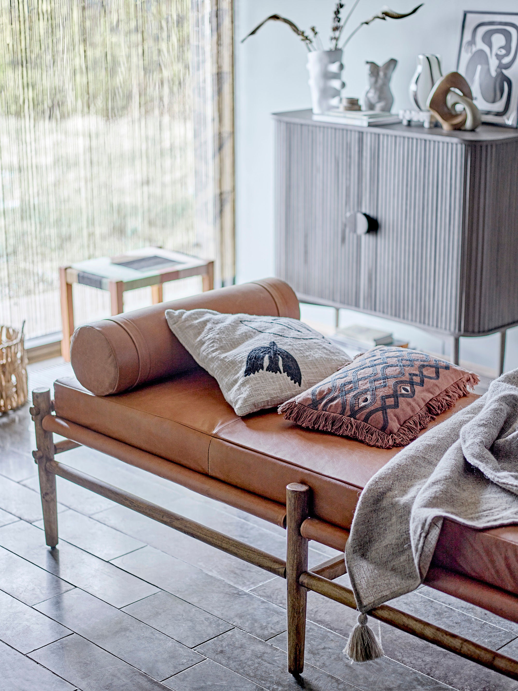 Bloomingville Aysia Daybed, Naturaleza, Cuero