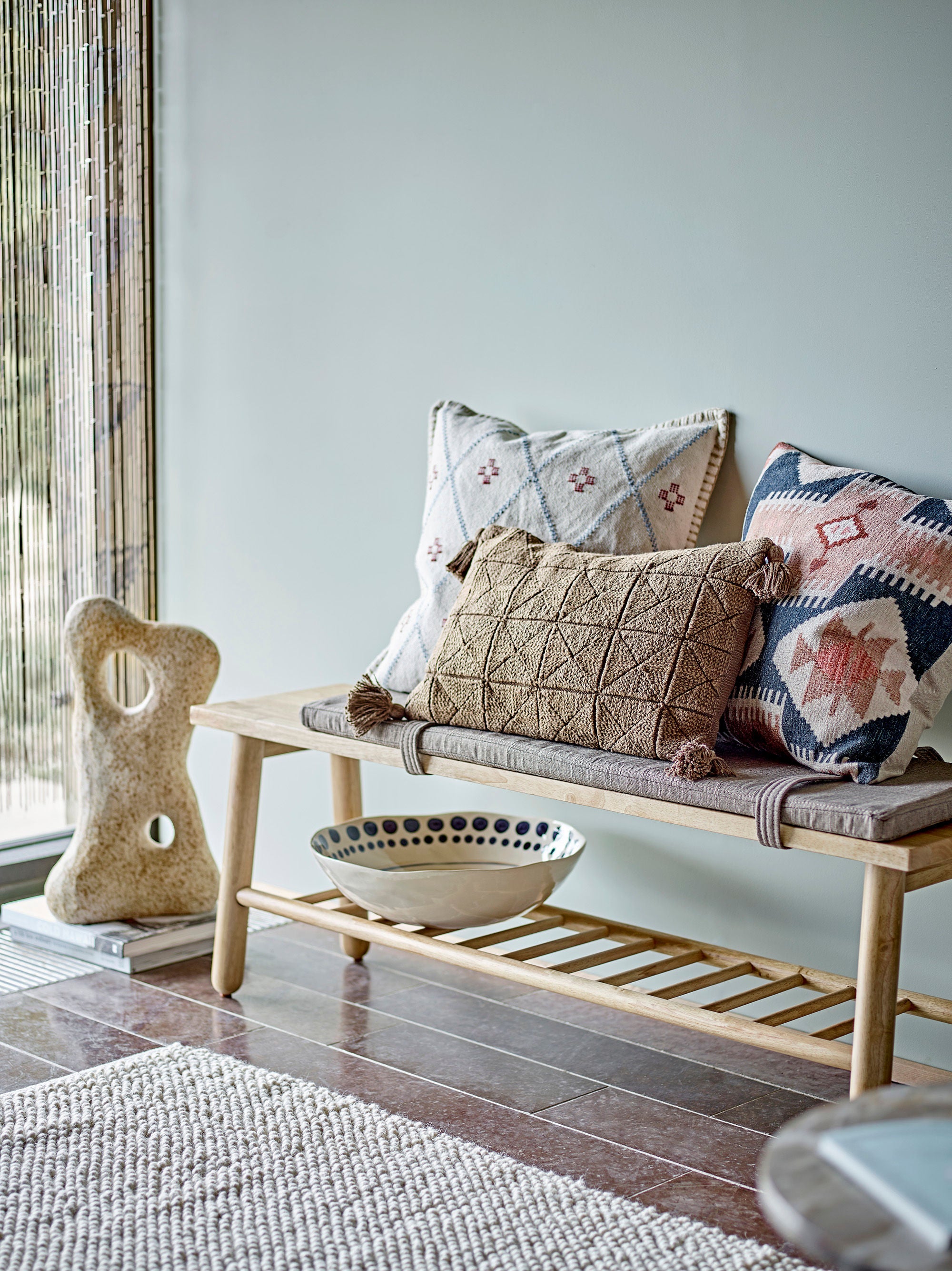 Bloomingville Madeleine Vloerkleed, Wit, Wol