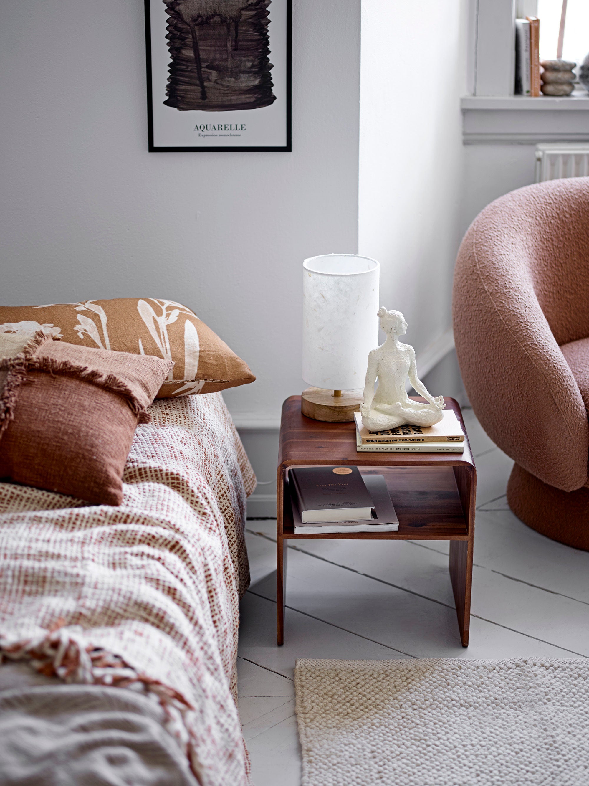 Bloomingville Madeleine Vloerkleed, Wit, Wol