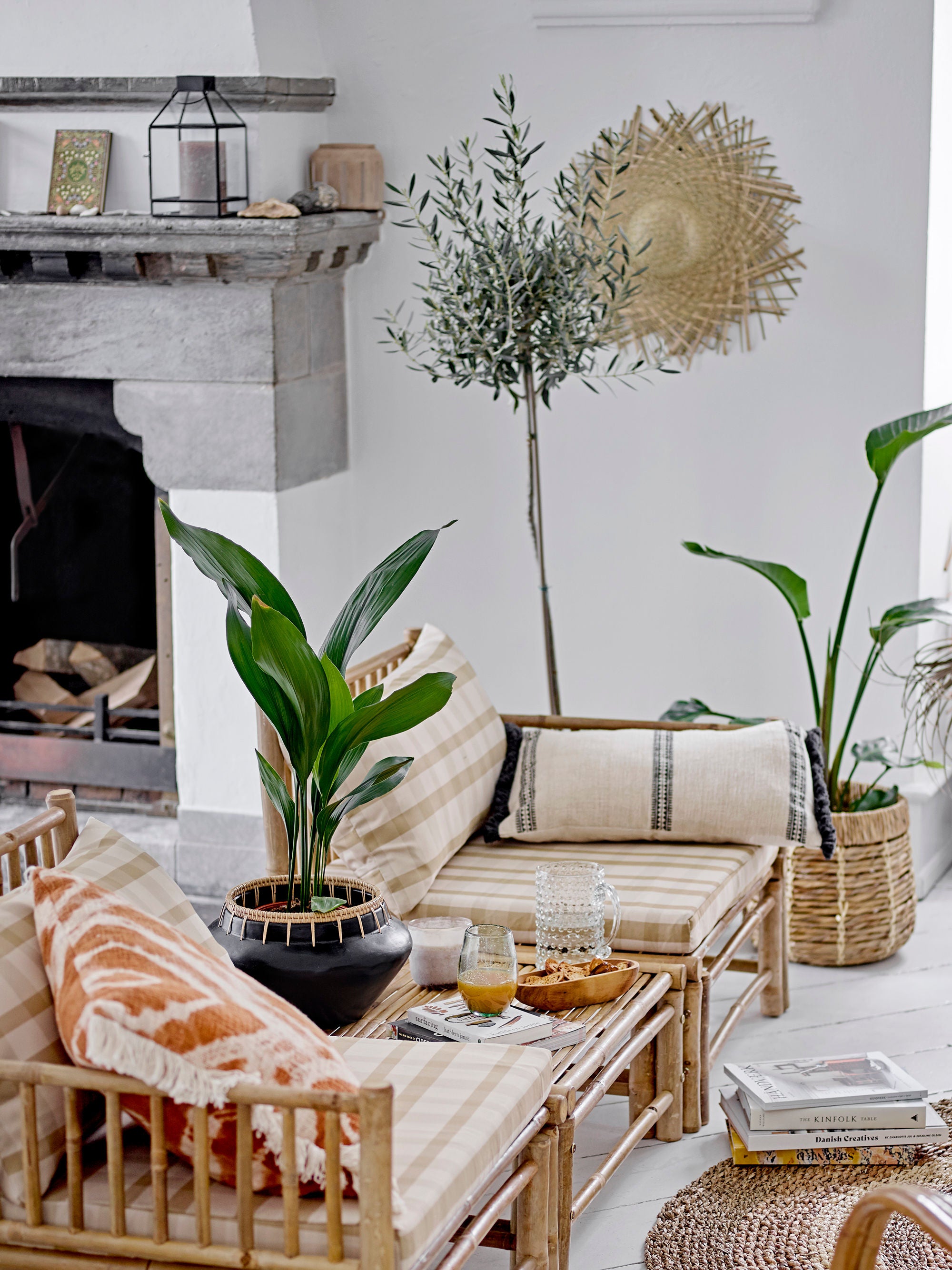 Bloomingville Corfu Table basse, Naturel, Bambou