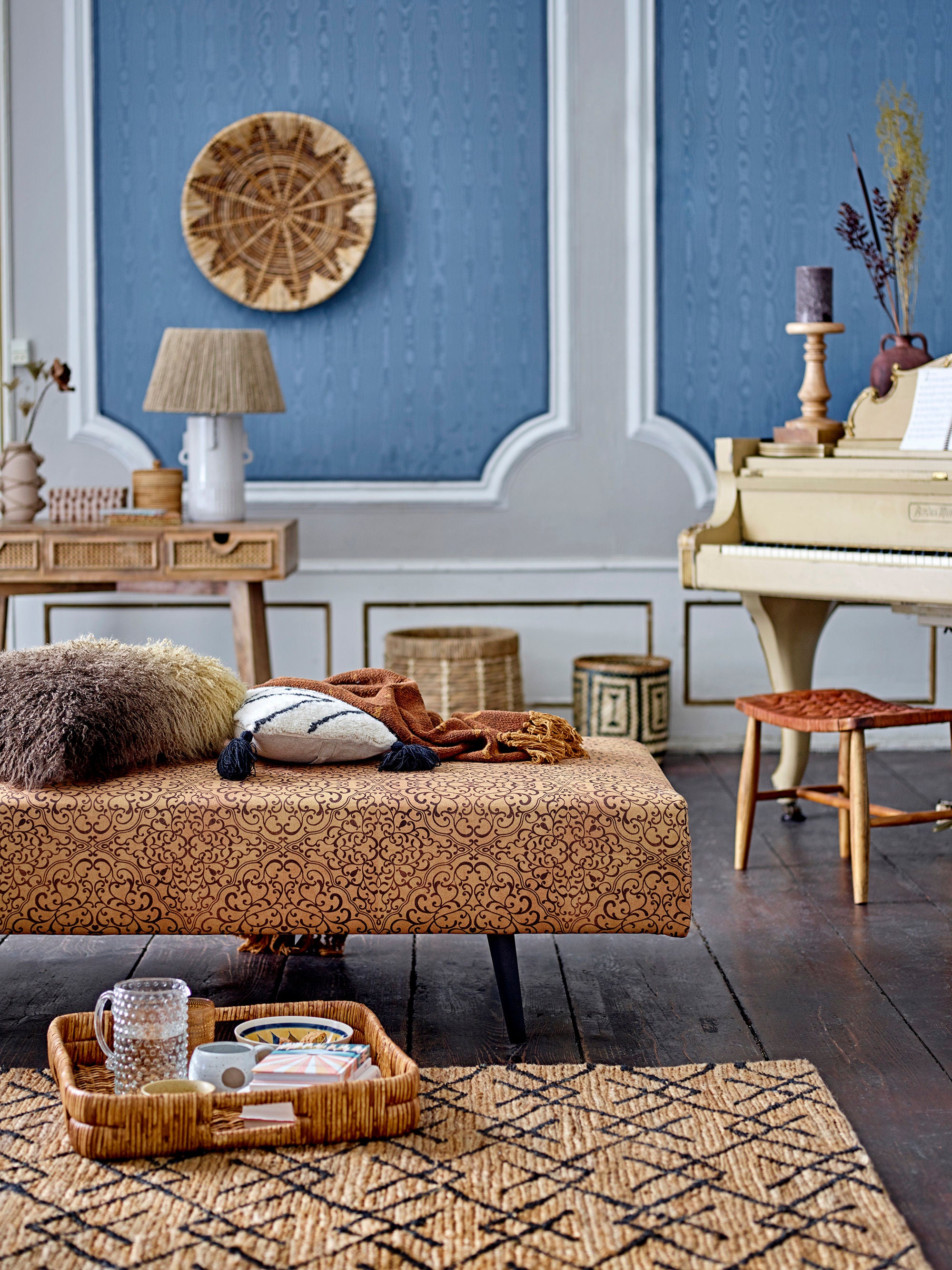 Bloomingville Gulli Daybed, Jaune, FSC®Mélange, Coton