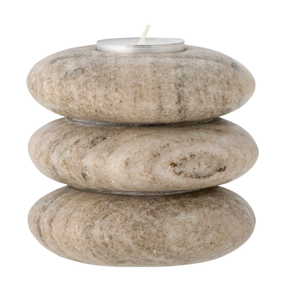 Bloomingville Madisson Votive & Candle Holder, Marrón, Mármol