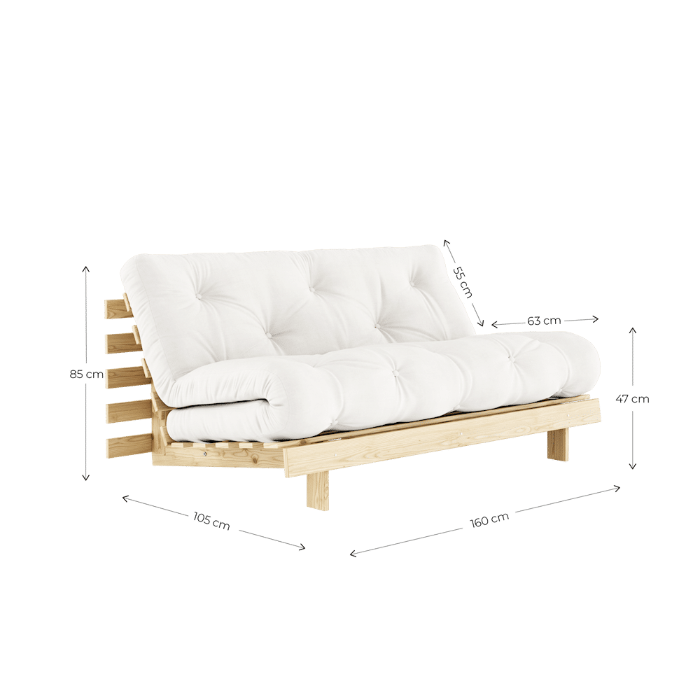Karup Design ROOTS CAROB BROWN 160X200 W. COLCHÓN SUECIA NAVY