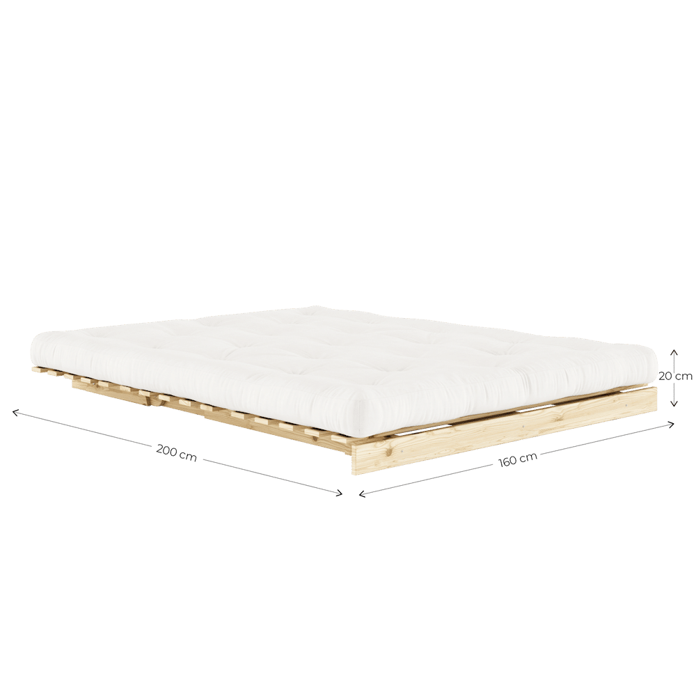 Karup Design ROOTS CAROB BROWN 160X200 W. COLCHÓN SUECIA NAVY