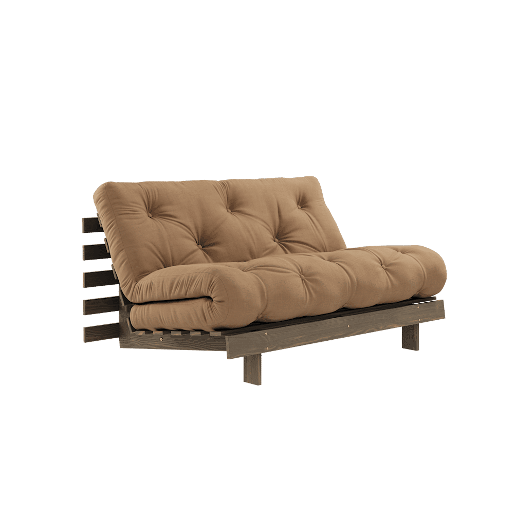 RAÍCES CAROB MARRÓN 140X200 W. COLCHÓN MOCCA ROOTS