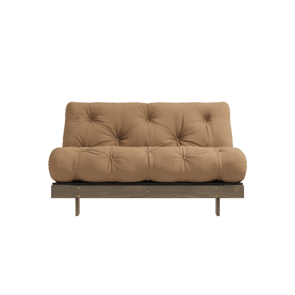 RAÍCES CAROB MARRÓN 140X200 W. COLCHÓN MOCCA ROOTS