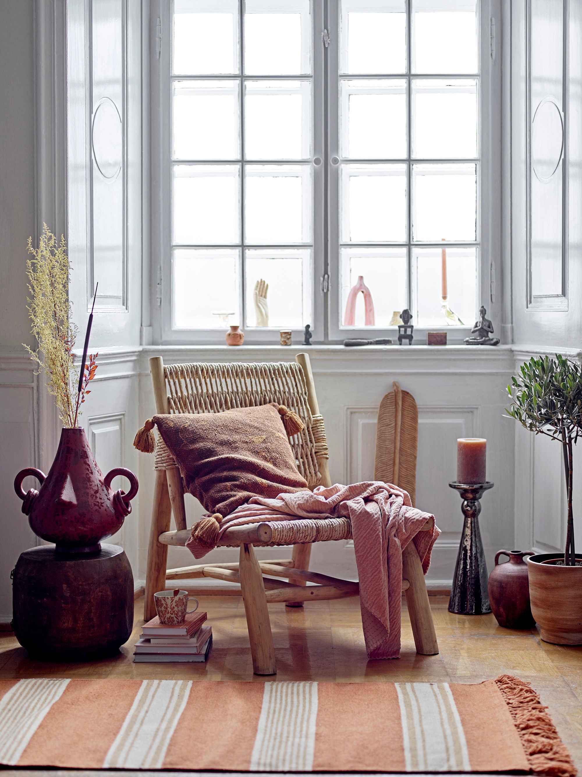 Bloomingville Tapis Lior, Marron, Laine