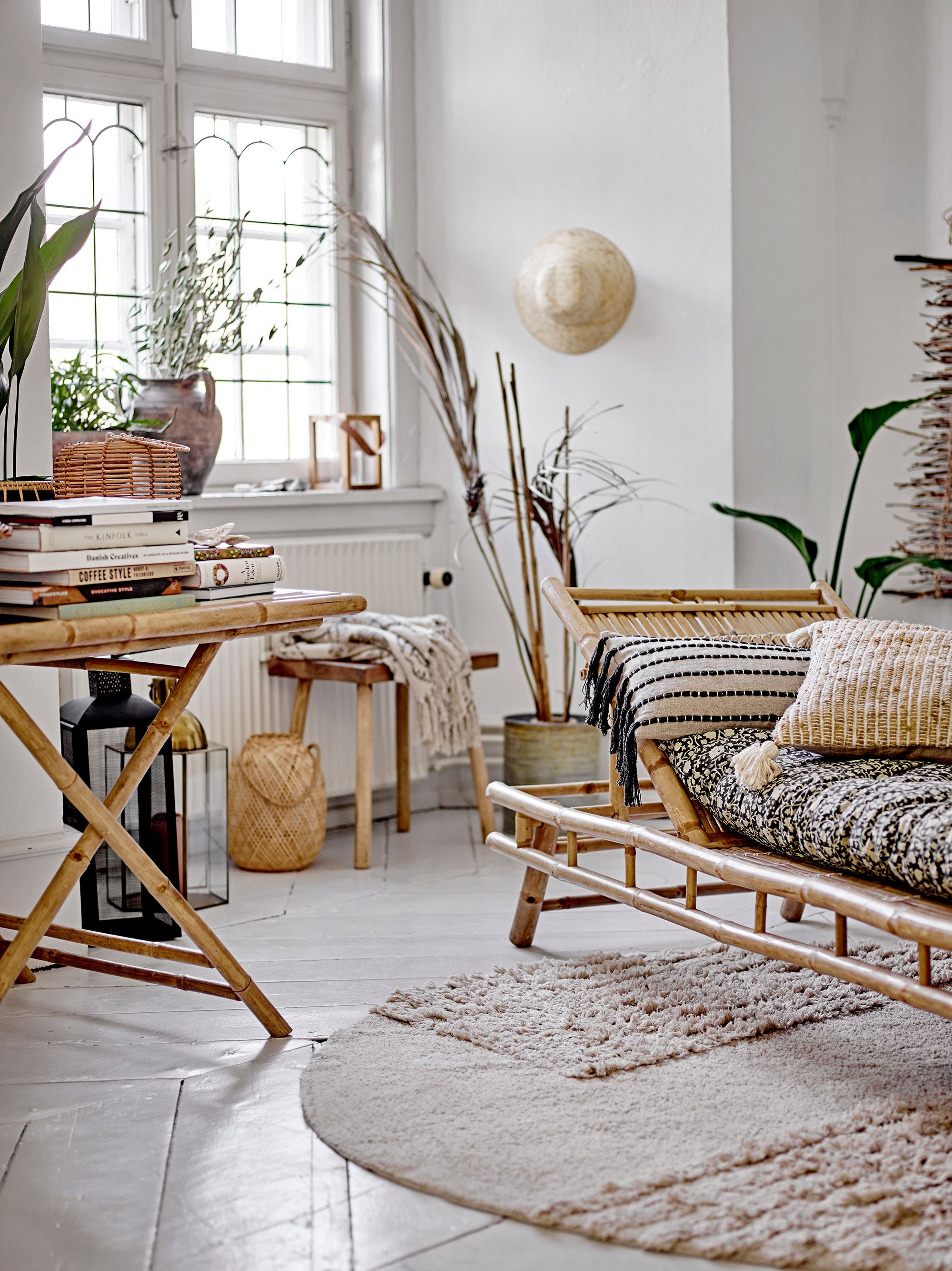 Alfombra Bloomingville Clarie, naturaleza, algodón