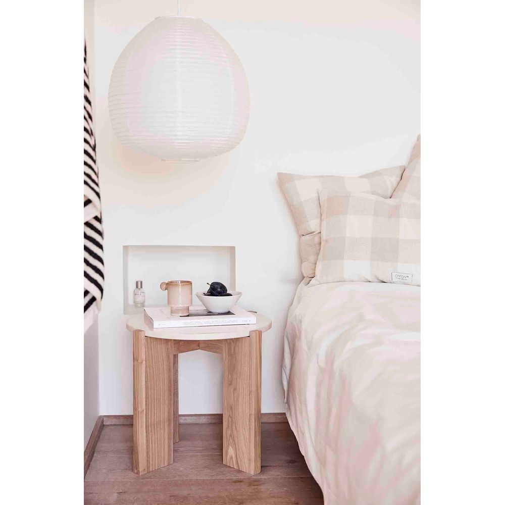 OYOY LIVING Lune Marmeren Salontafel - Klein - Natuur / Wit
