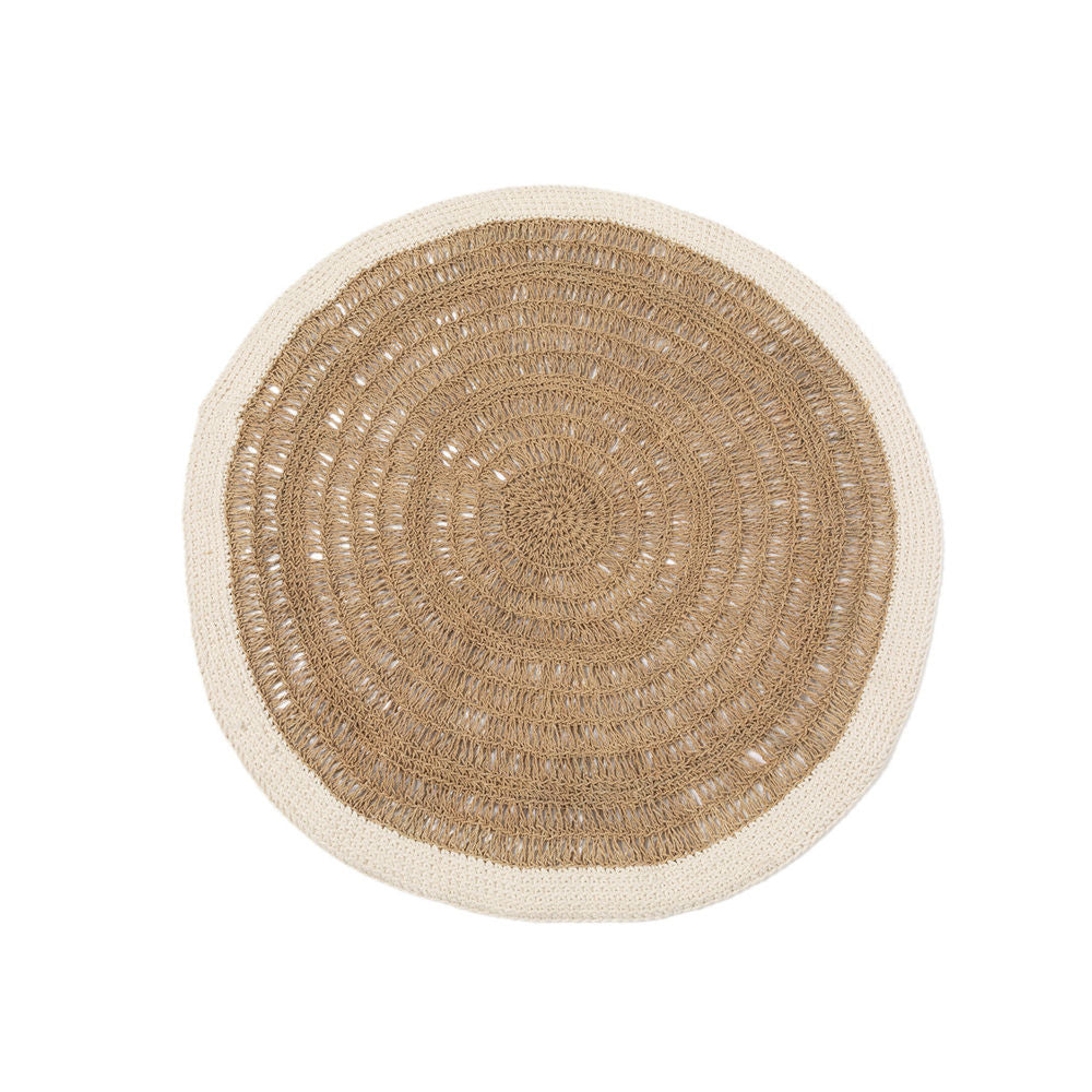 Alfombra Bazar Bizarre Round Seagrass & Cotton-Blanco Natural-100