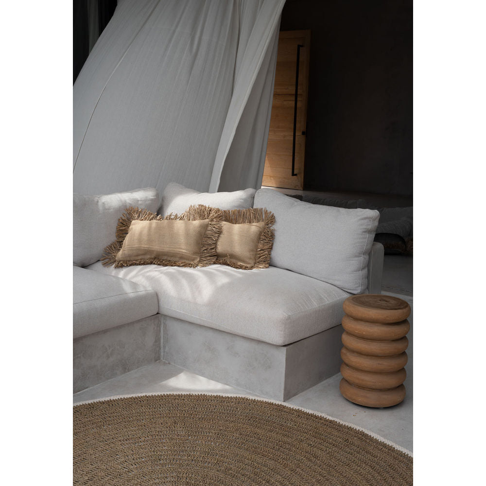 Alfombra Bazar Bizarre Round Seagrass & Cotton-Blanco Natural-100