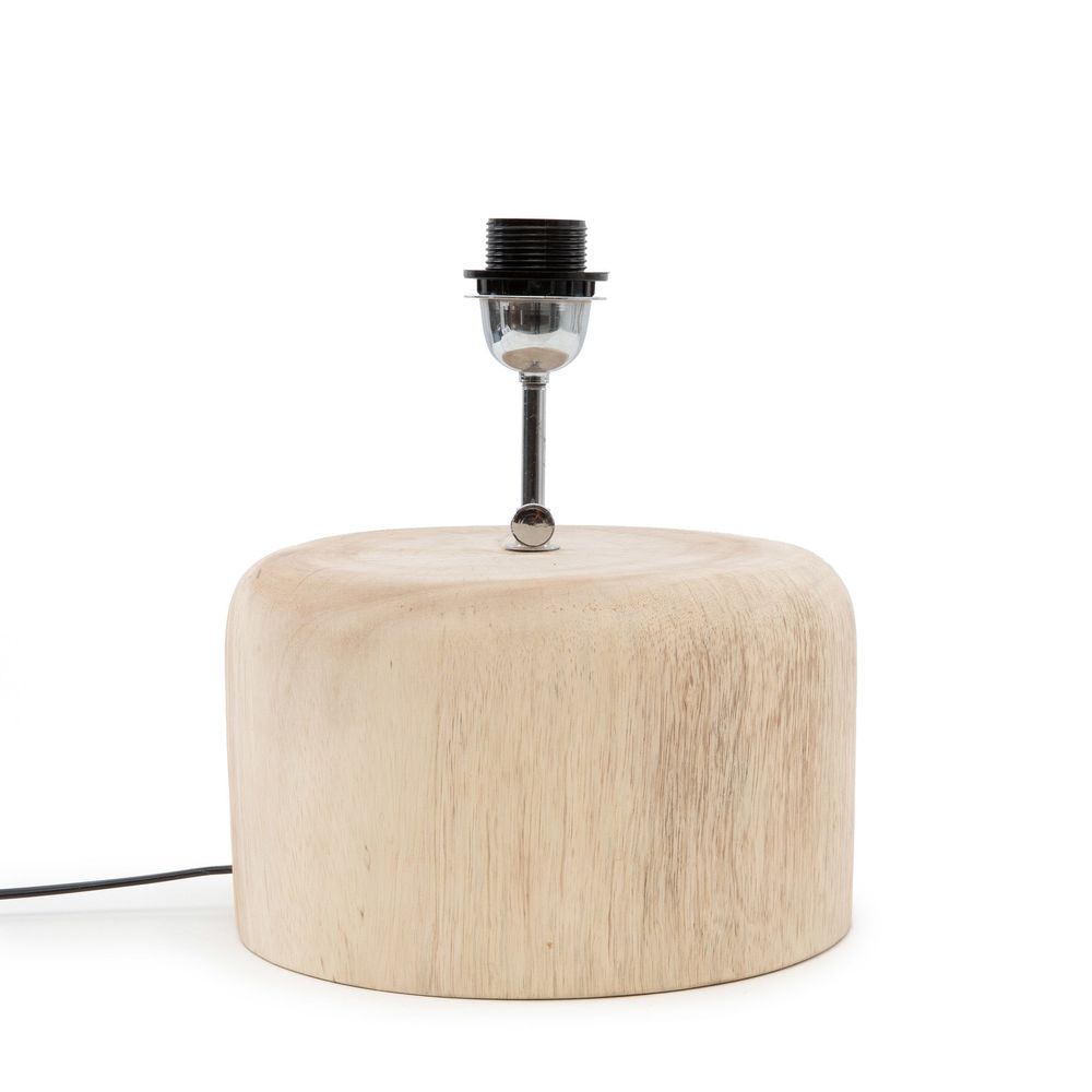 Pied de lampe en bois Bazar Bizar De Teck-Naturel
