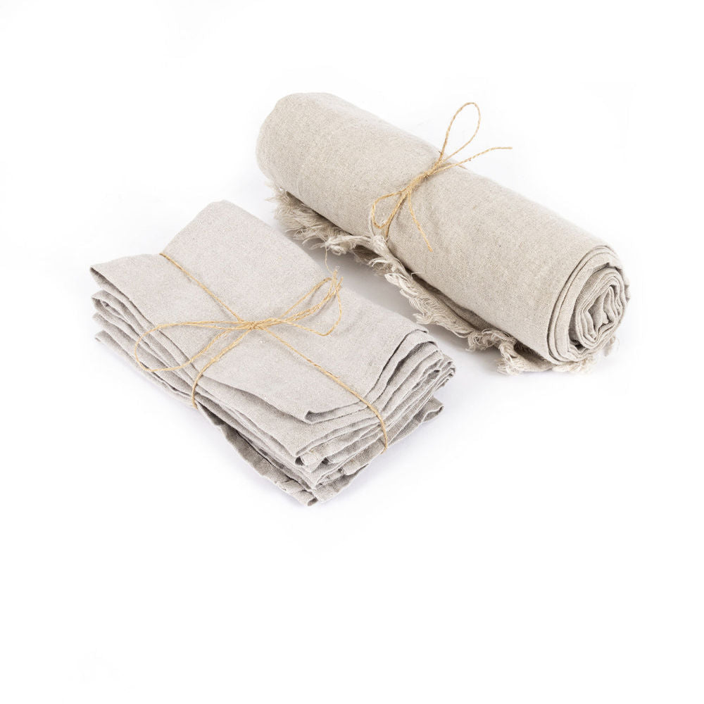 La Nappe en Lin Bazar Bizarre-Beige - 150x200