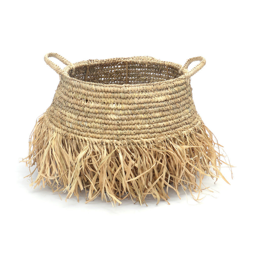 Bazar Bizar De Raffia Deluxe Manden - Natuurlijk - Set van 2