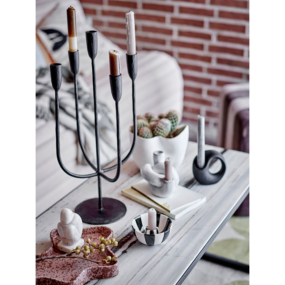 Bloomingville Izma Candelero, Negro, Metal