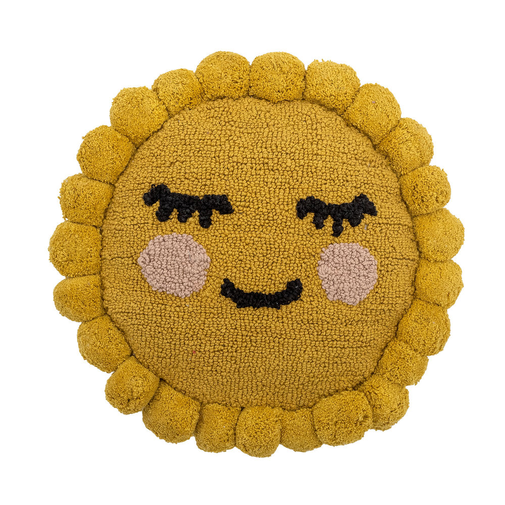 Bloomingville MINI Vigge almohada, amarillo, algodón
