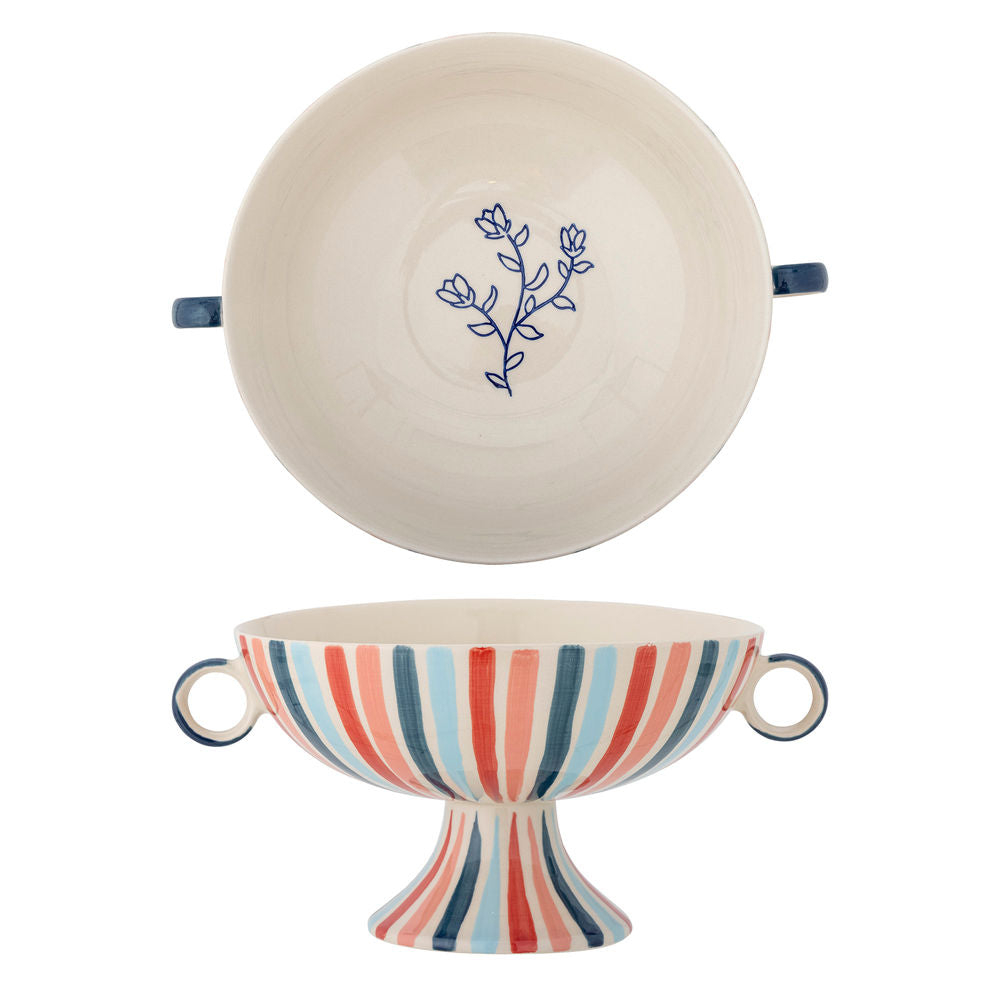 Kreative Kollektion Cyrus Fuß waage, Blau, Steinzeug