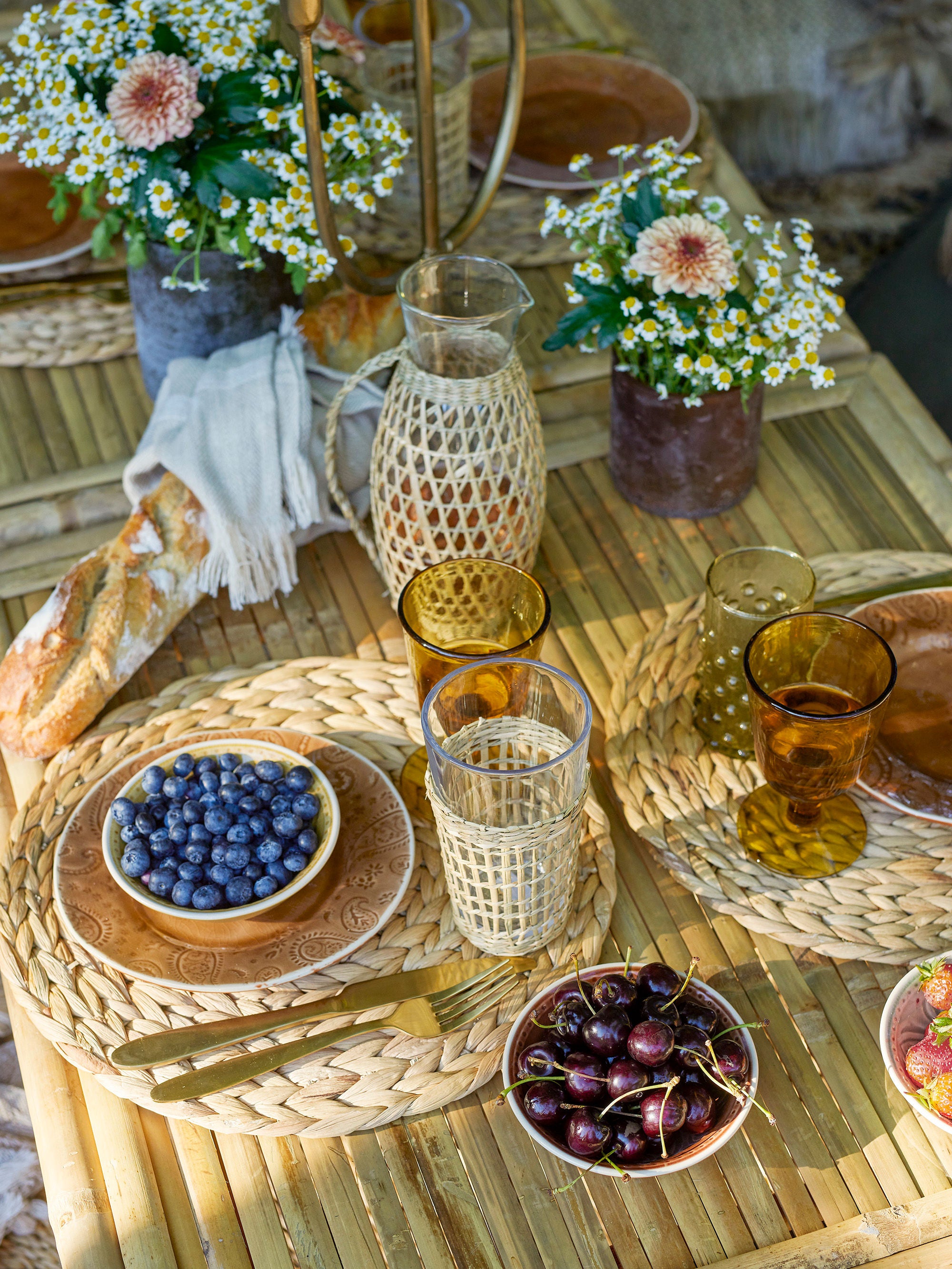 Bloomingville Corfu Table basse, Naturel, Bambou