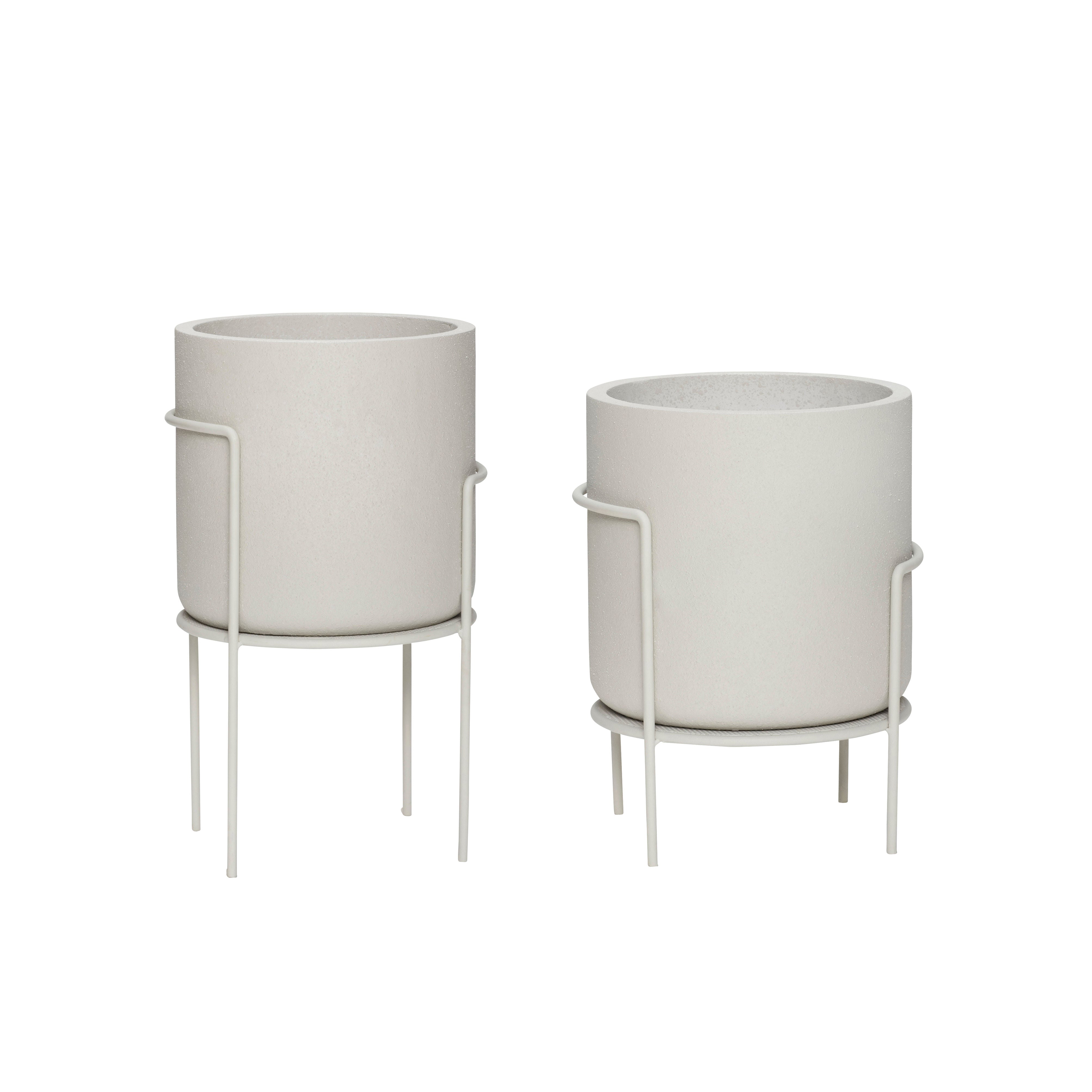 Hübsch Estructura Potes Blanco (juego de 2)