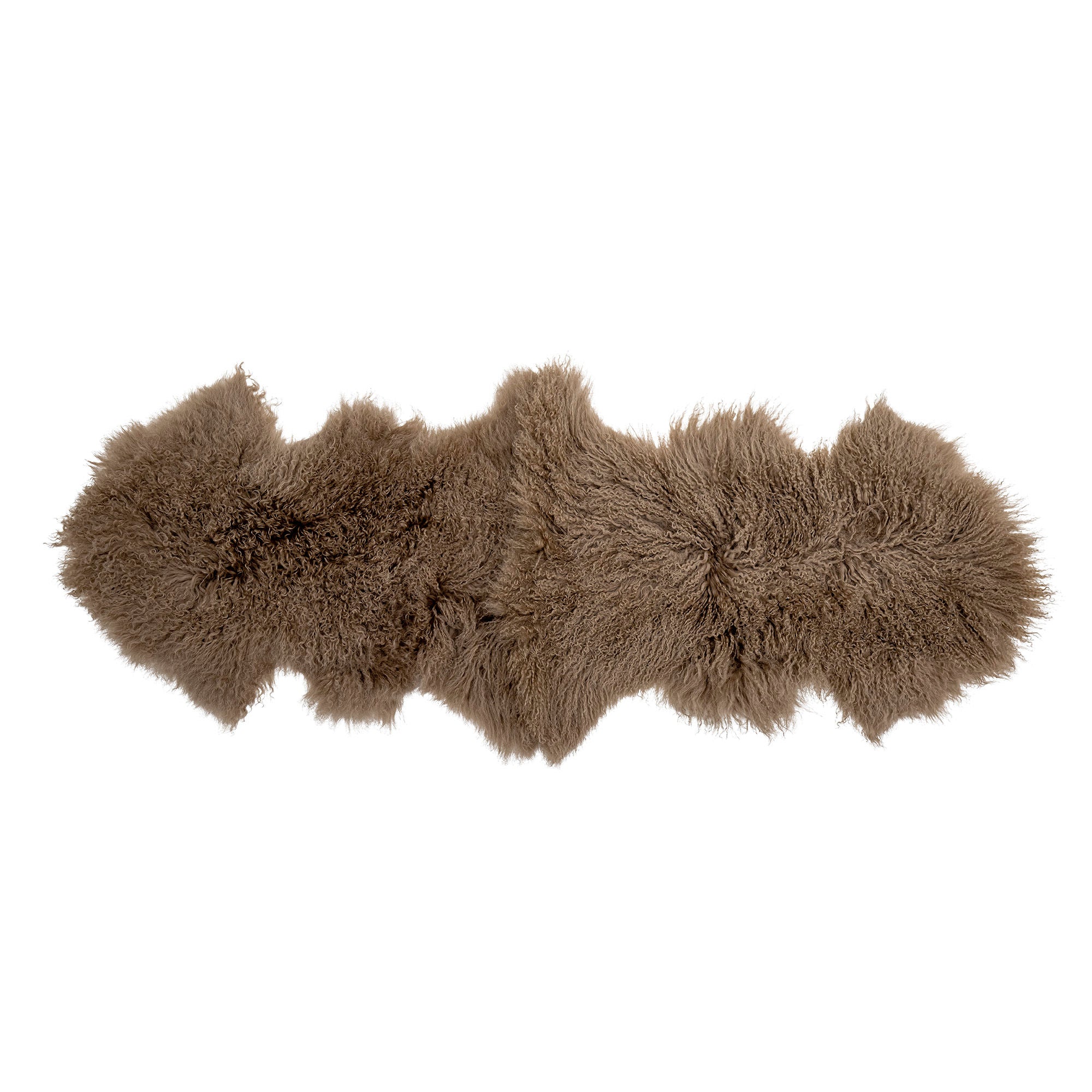 Bloomingville abo huid, bruin, lamsvel Tibetaans