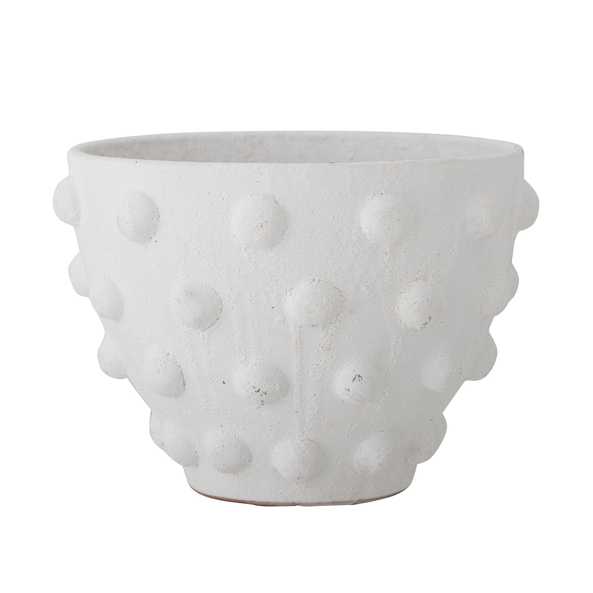 Bloomingville Rokiya Deco Maceta, Blanco, Terracota
