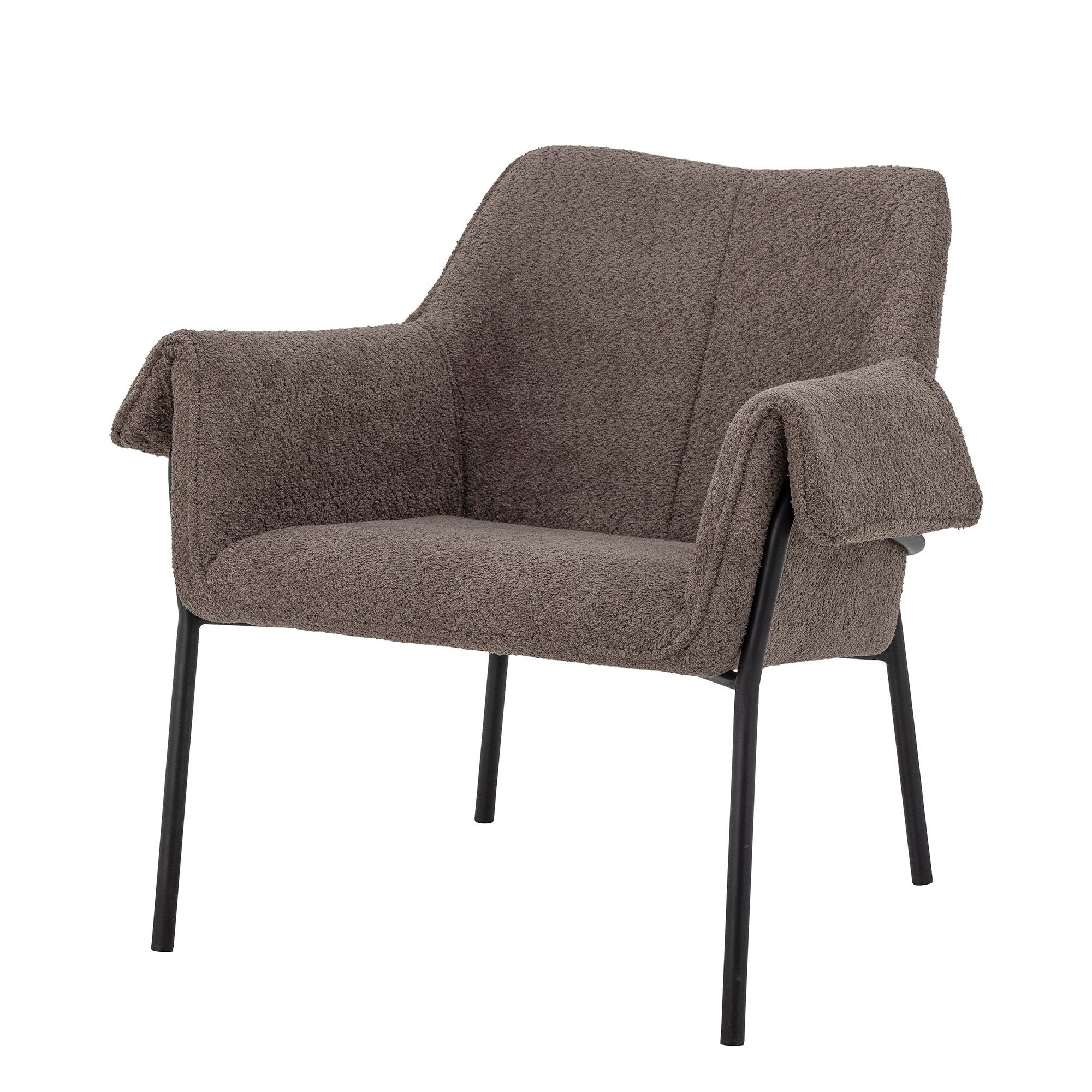 Bloomingville Silla Fendi, Marrón, Poliéster