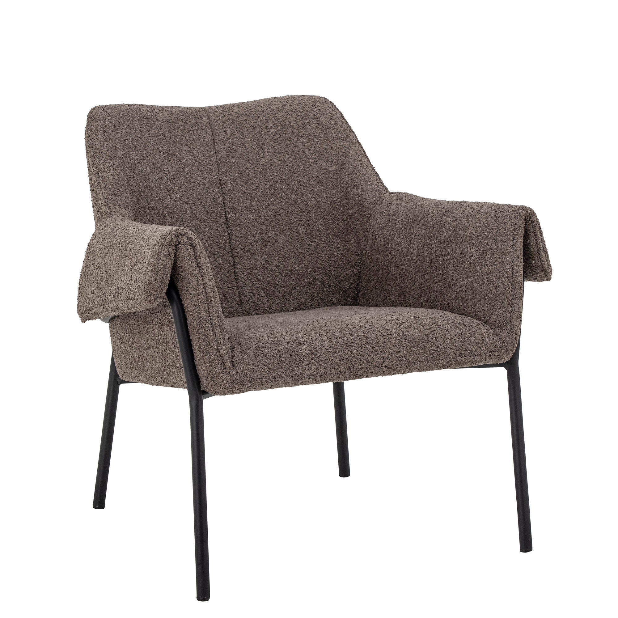 Bloomingville Silla Fendi, Marrón, Poliéster