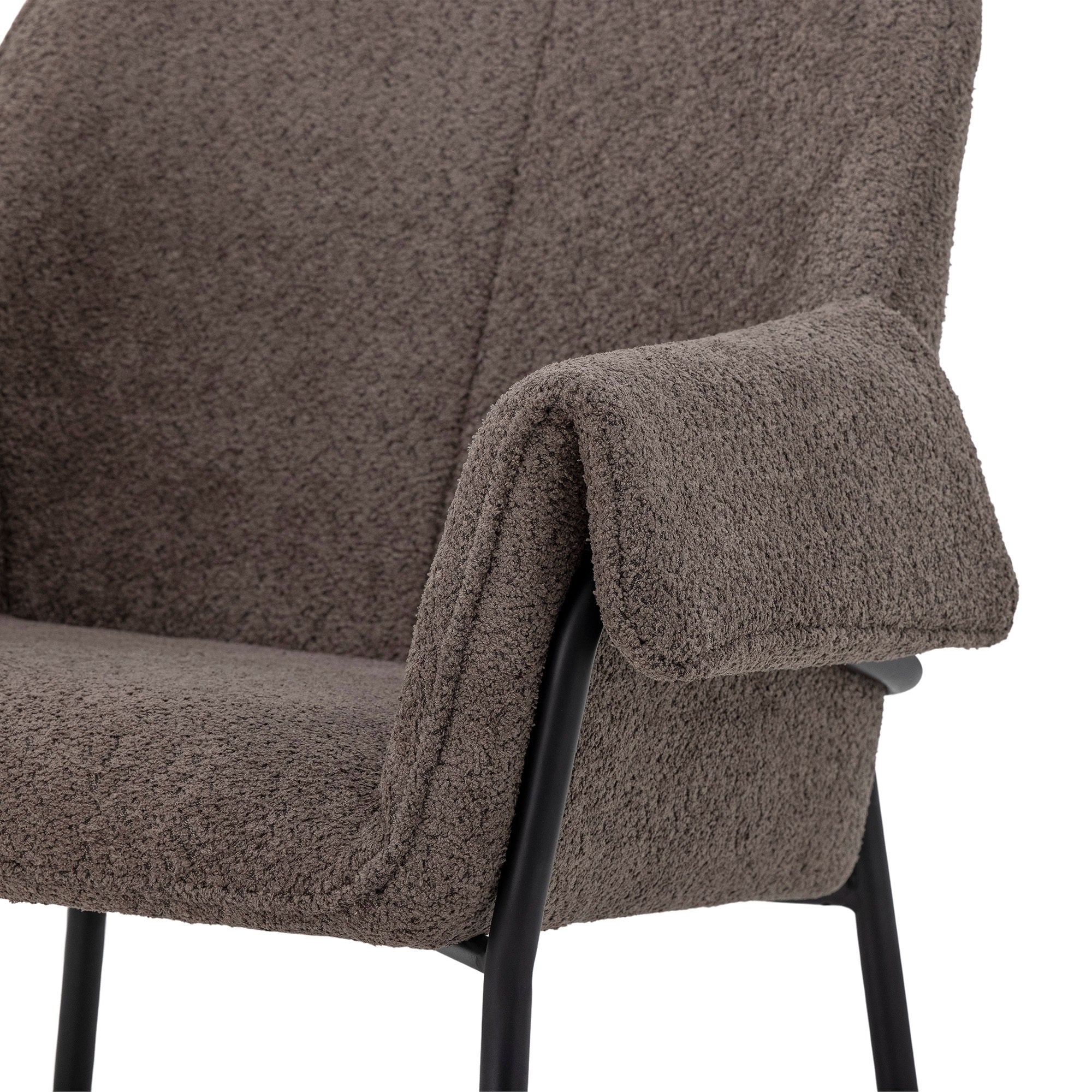 Bloomingville Silla Fendi, Marrón, Poliéster