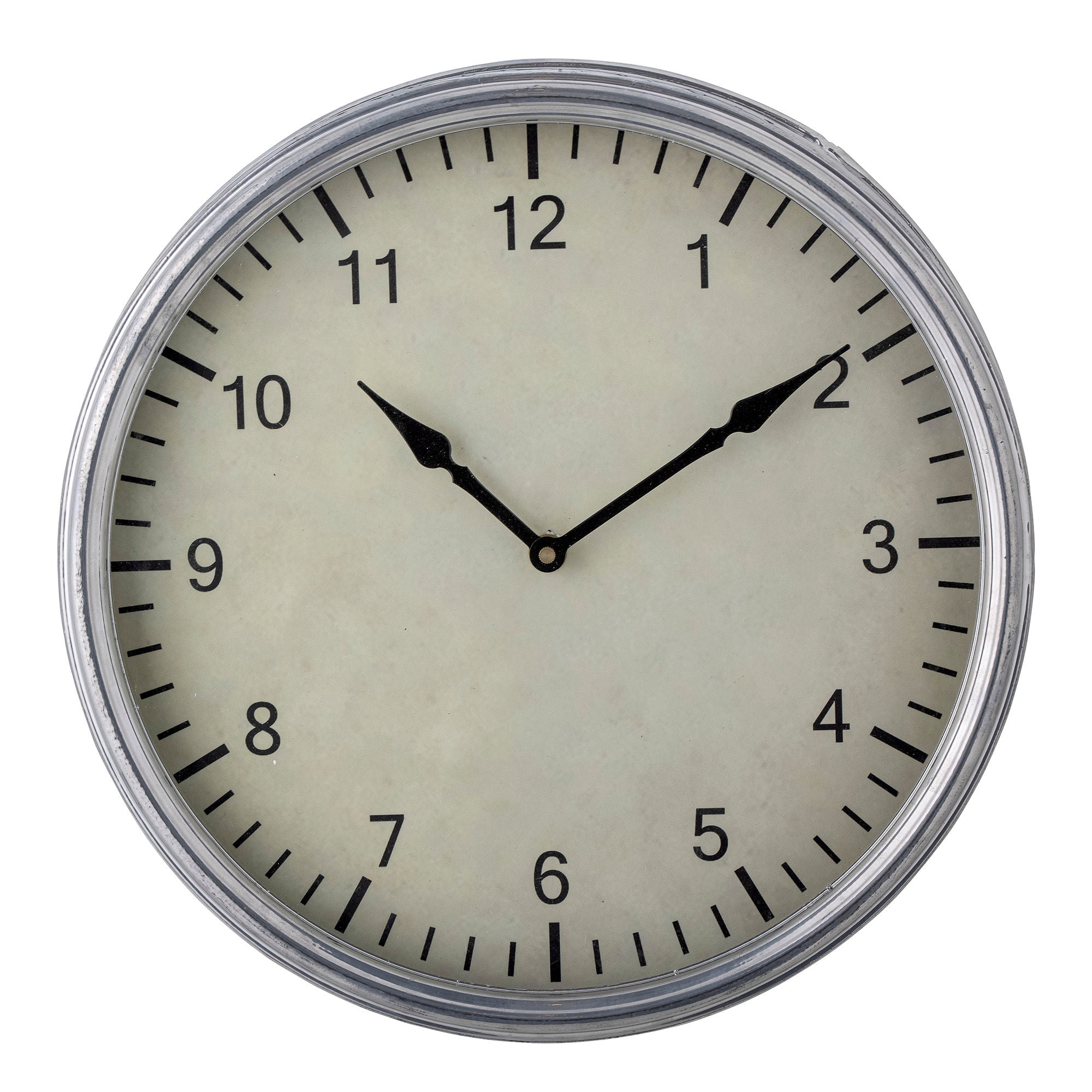 Bloomingville Mehdi Reloj de Pared, Plata, Metal