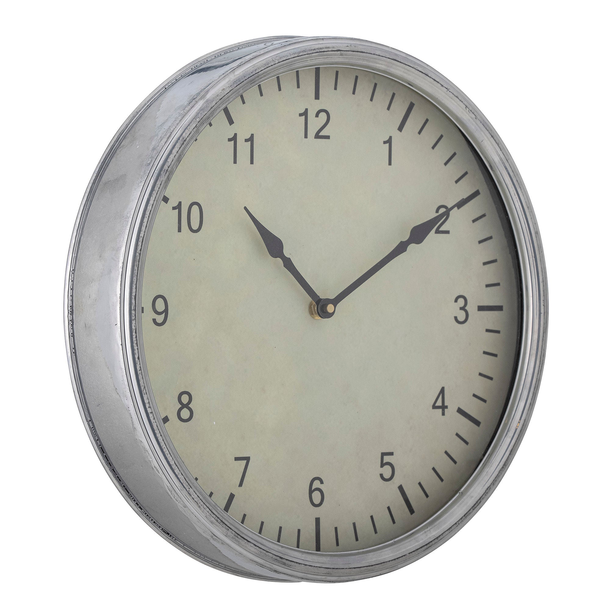 Bloomingville Mehdi Reloj de Pared, Plata, Metal