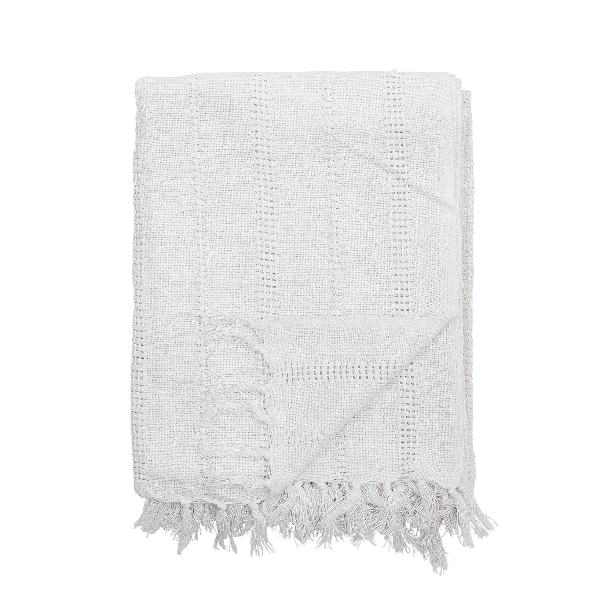 Bloomingville Niccoline Plaid, Blanc, Coton