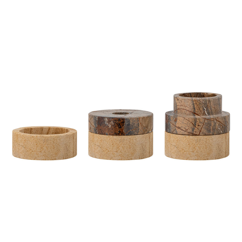 Bloomingville Dalin Votive & Bougeoir, Marron, Grès
