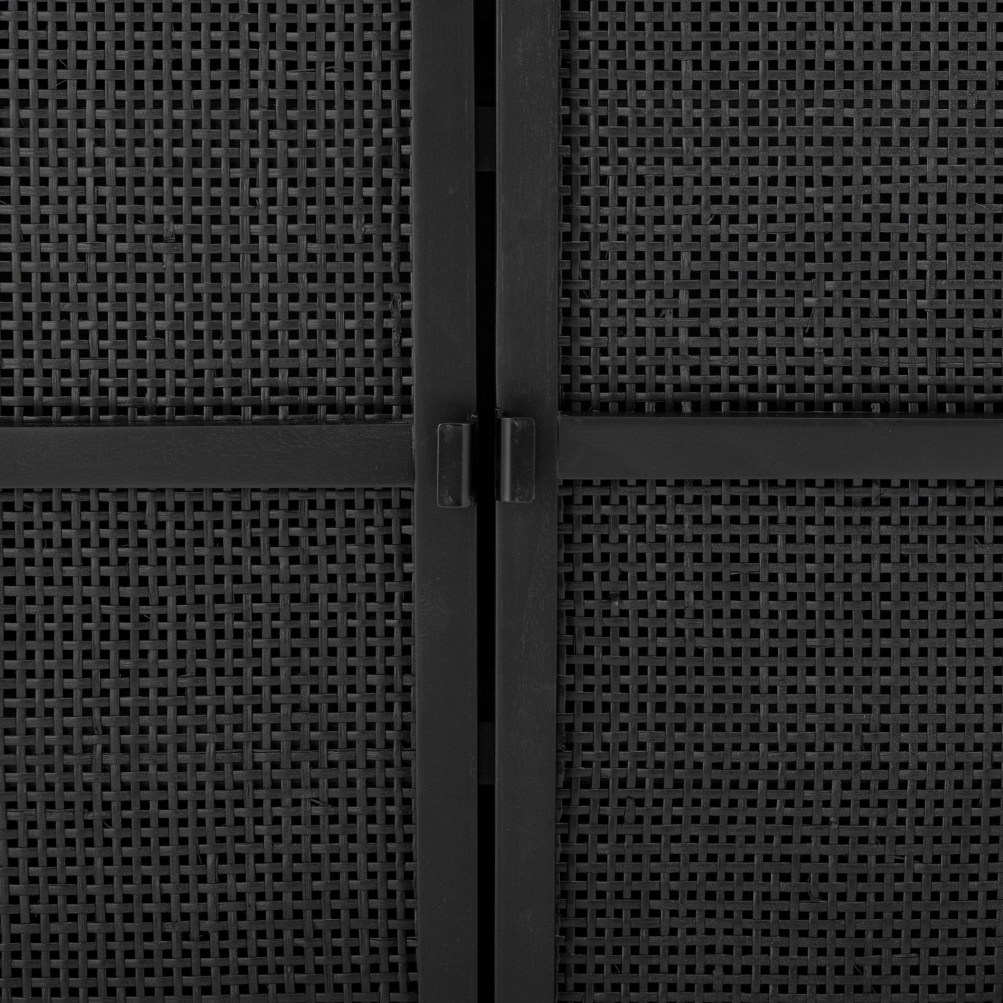 Bloomingville Armoire Trento, noir, bois Gmelina