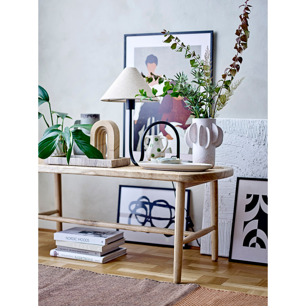 Blooming ville Mono Illustration mit Rahmen, Schwarz, Kiefer