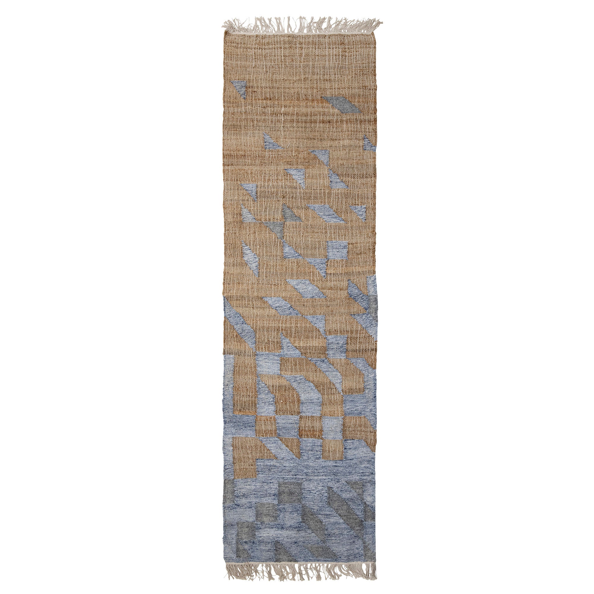 Bloomingville Vikka Teppich, Blau, Jute