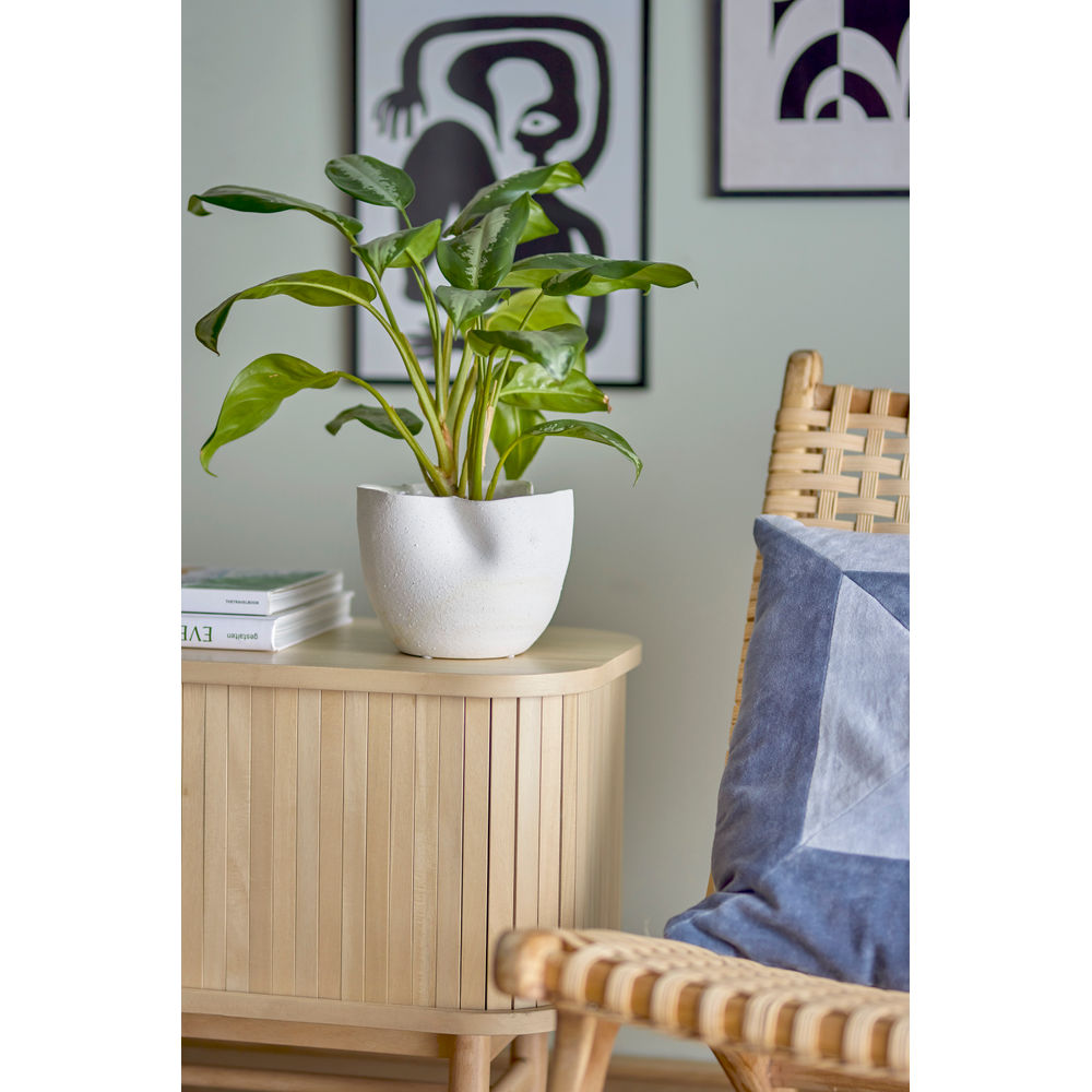 Bloomingville Sanam Maceta, Blanco, Gres