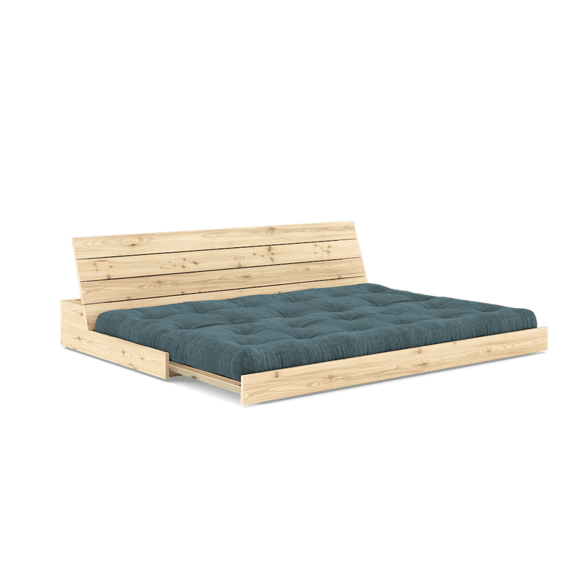 Karup Design SOMMIER LAQUÉ CLAIR A. MATELAS MIXTE 5 COUCHES BLEU PÂLE