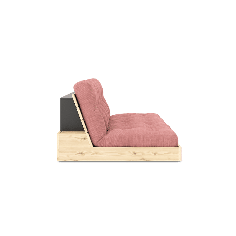 Karup Design BASE CLARO LACADO W. COLCHÓN MIXTO 5 CAPAS SORBET ROSA