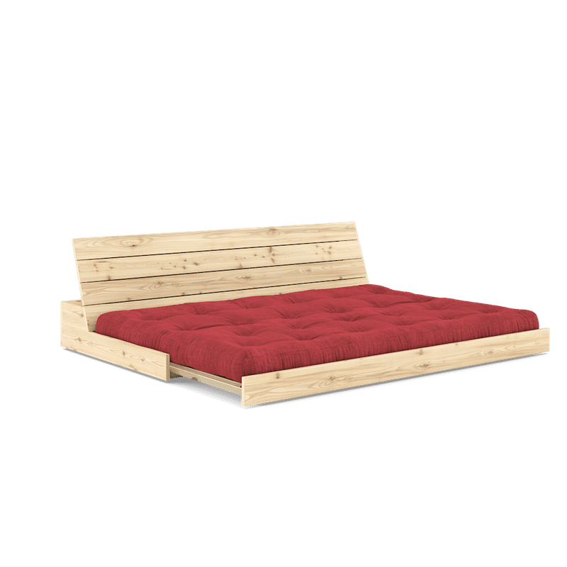 Karup Design BASE CLAIR LAQUE W. MATELAS MIXTE 5 COUCHES RUBY REDD