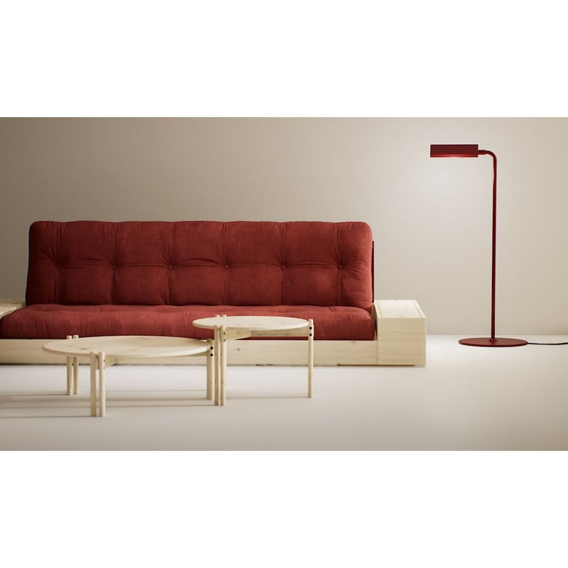 Karup Design BASE CLARO LACADO W. COLCHÓN MIXTO 5 CAPAS RUBY REDD