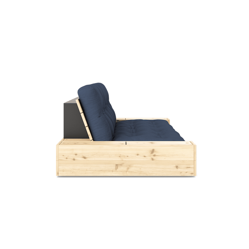 Karup Design BASE CLARO LACADO W. 2 CAJAS CLARAS W. COLCHÓN MIXTO 5 CAPAS NAVY