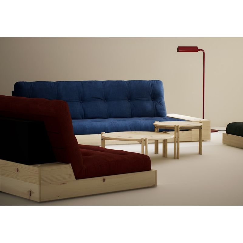 Karup Design BASE CLAIR LAQUE W. 2 SIDEBOXES CLAIR W. MATELAS MIXTE 5 COUCHES MOCCA