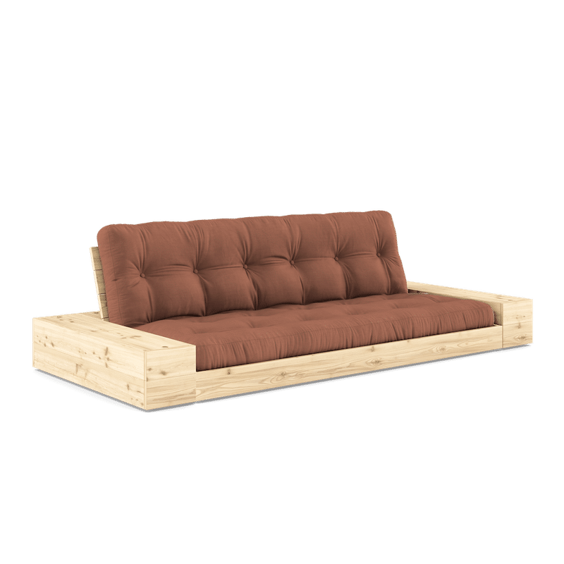 Karup Design BASE CLAIR LAQUE W. 2 CÔTÉS CLAIR W. 5-INFÉRIEUR MIXTE MATELAS CLAY BRUN