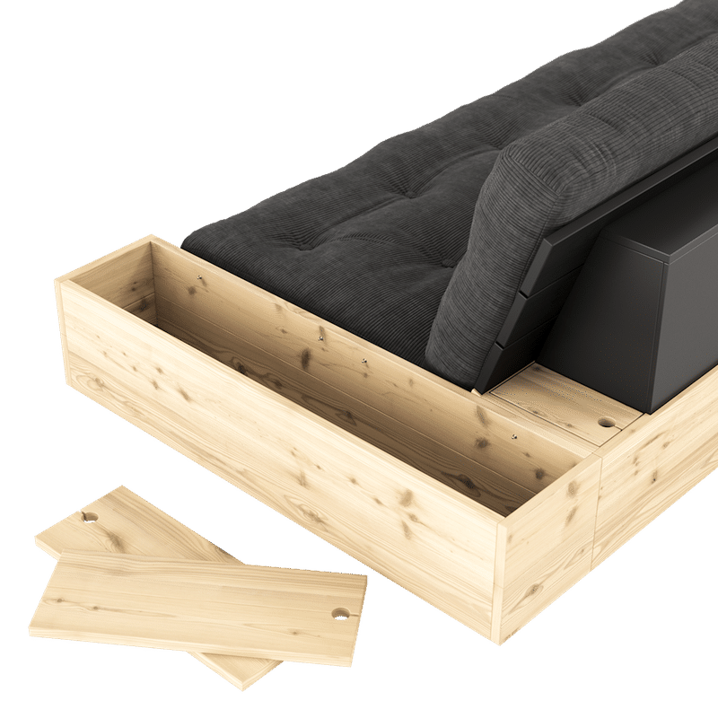 Karup Design BASE CLAIR LAQUE W. 2 CÔTÉS CLAIR W. 5-INFÉRIEUR MIXTE MATELAS CLAY BRUN