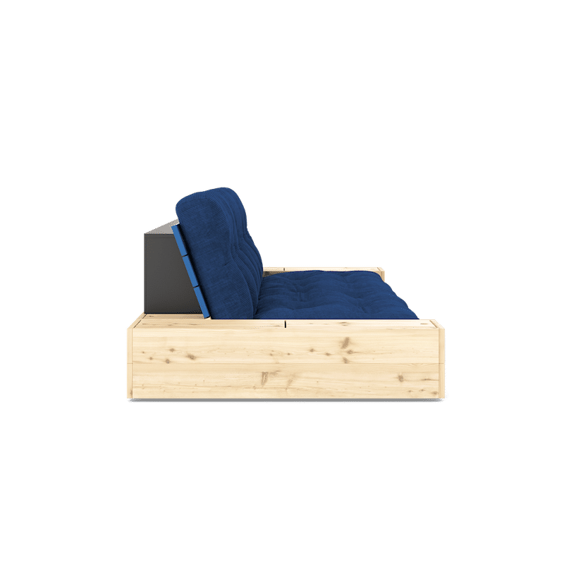 Karup Design BASE COBALT BLUE LACQUERED W. 2 ZIJKANTEN HELDER W. 5-LAGERS MIXED MATTRESS ROYAL BLUE